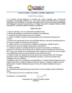 2026 CONVOCATORIA ASAMBLEA GENERAL